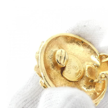 Chanel Vintage Earrings Gold Crystal — view 7