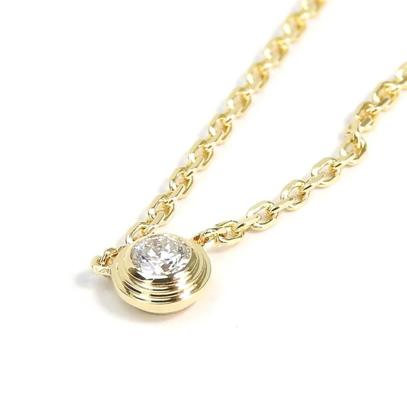 Cartier Necklace Diamants Légers Diamonds 750 YG 18K Gold Approx 2.2g Yellow