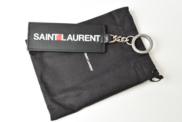 Saint Laurent Key Ring Key Holder YSL Saint Laurent Logo Black 469317
