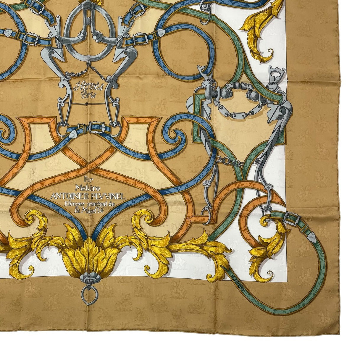 Hermes Scarf Silk Carre 90 L'instrvction du Roy Imperial Studies Beige — view 5