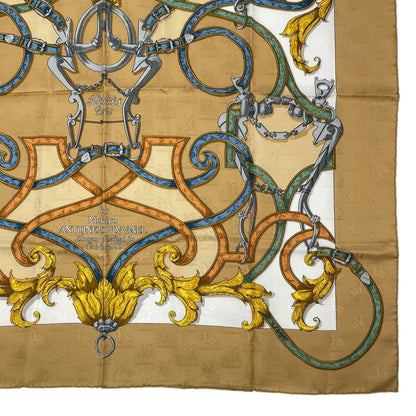 Hermes Scarf Silk Carre 90 L'instrvction du Roy Imperial Studies Beige — view 5