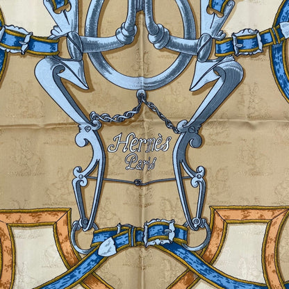 Hermes Scarf Silk Carre 90 L'instrvction du Roy Imperial Studies Beige — view 7