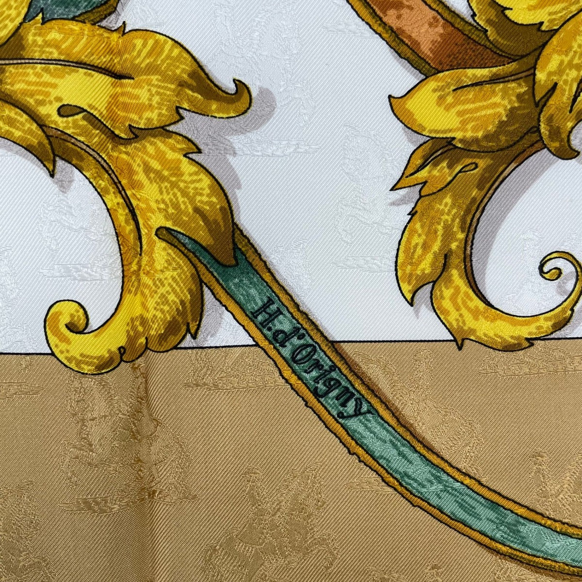 Hermes Scarf Silk Carre 90 L'instrvction du Roy Imperial Studies Beige — view 9