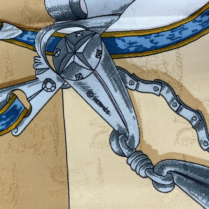 Hermes Scarf Silk Carre 90 L'instrvction du Roy Imperial Studies Beige — view 10
