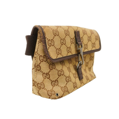 Gucci Waist Bag GG Canvas Brown Silver — view 2