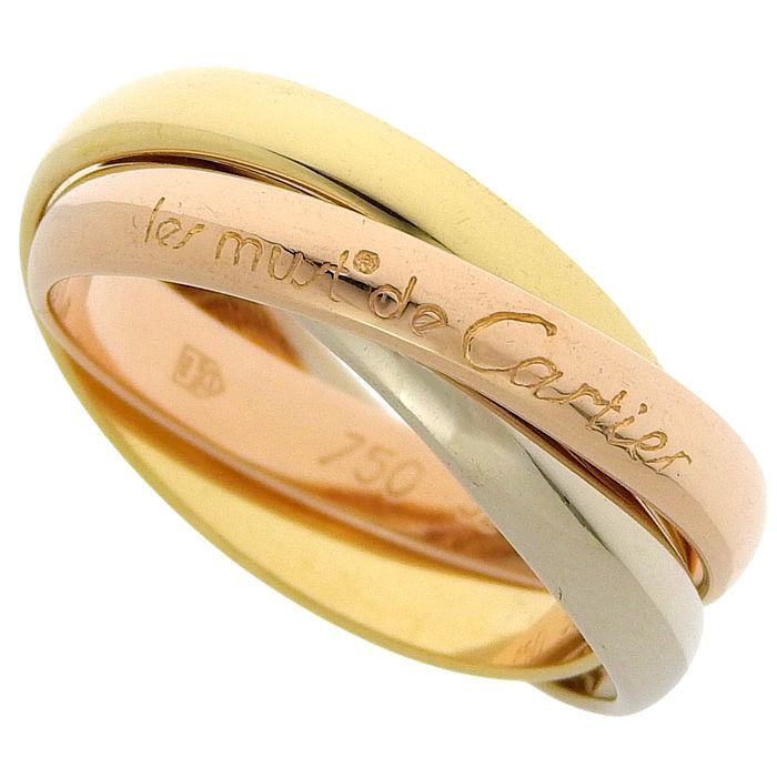 Cartier Trinity Ring Small Model 18K Yellow Gold 18K White Gold 18K Pink Gold