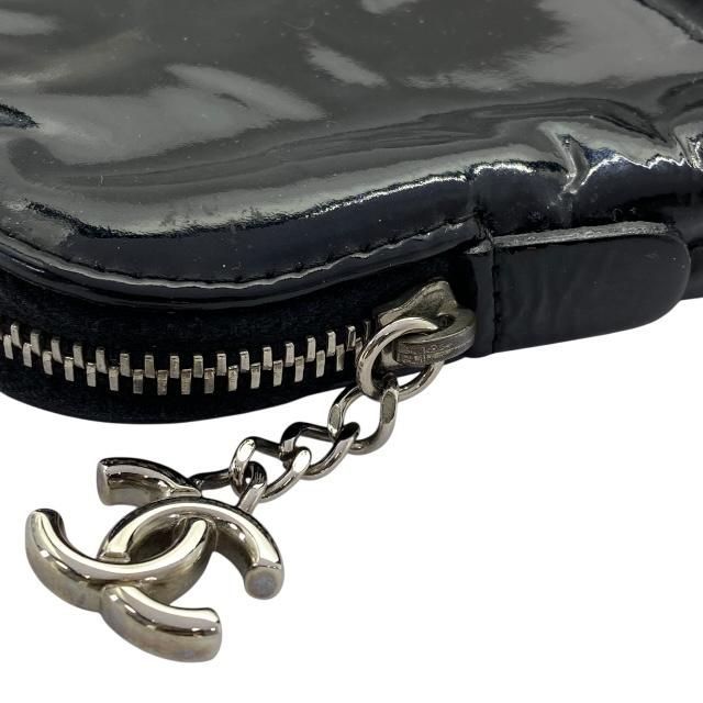Chanel Cruise Line Pouch Small Pouch Multi Pouch Coco Mark Enamel Leather Black