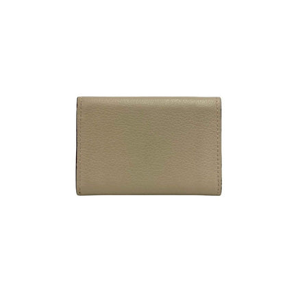 Louis Vuitton Portefeuille Lock Mini Leather Trifold Wallet Beige — view 2