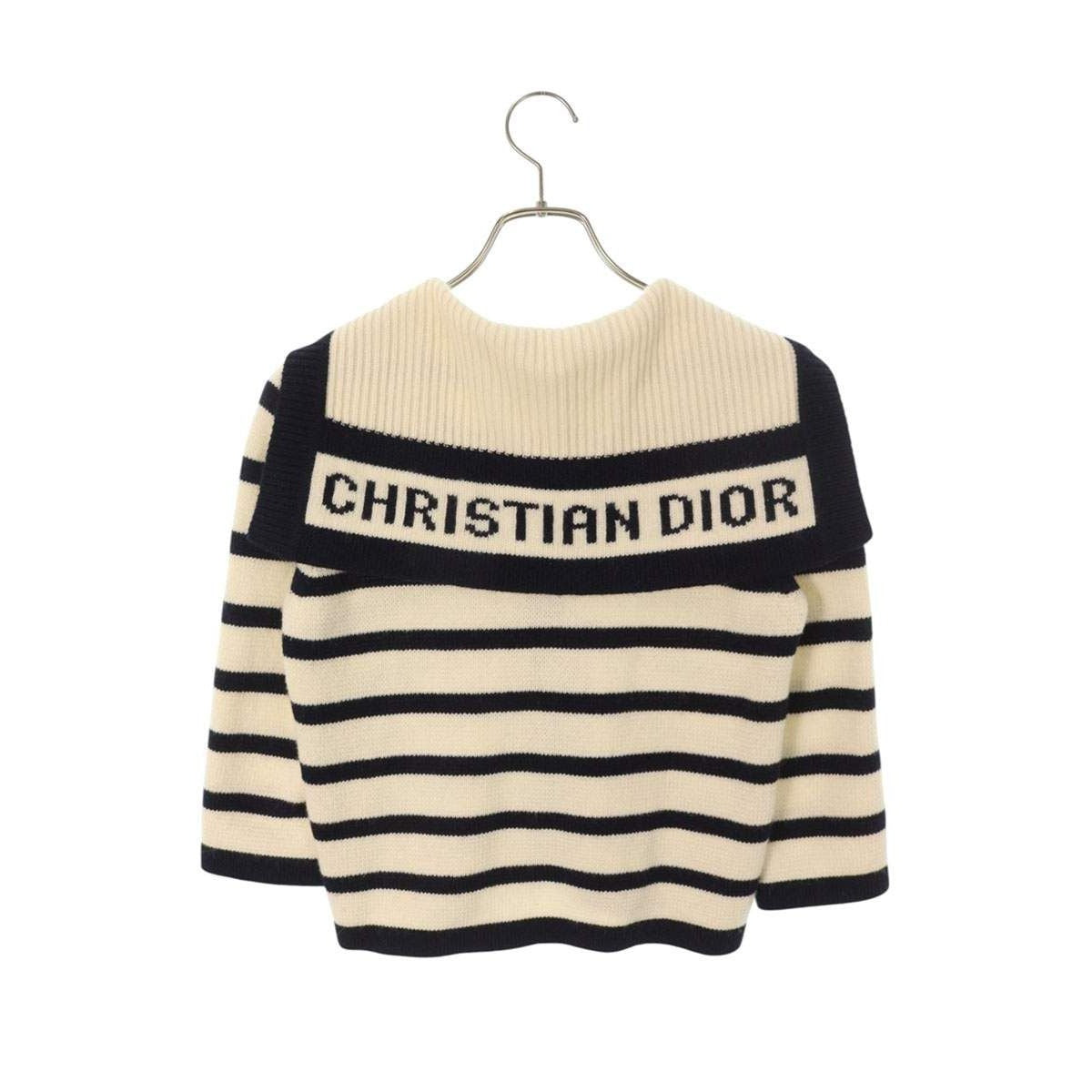 Dior Mariner D-stripes Marine Knit Cardigan 34 White Navy — view 2