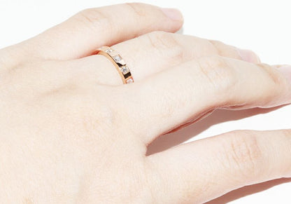 Bulgari Ring 18K Pink Gold Diamond 5P (017ct) Marry Me Wedding Ring 355772