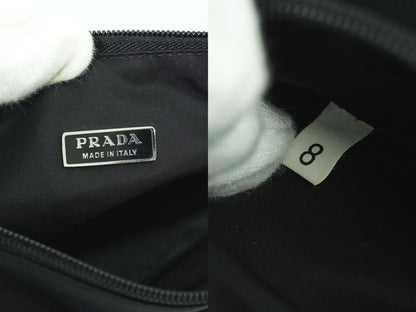 Authentic Prada Nylon Accessory Pouch Handbag Black Bag Pre-owned [follow-up