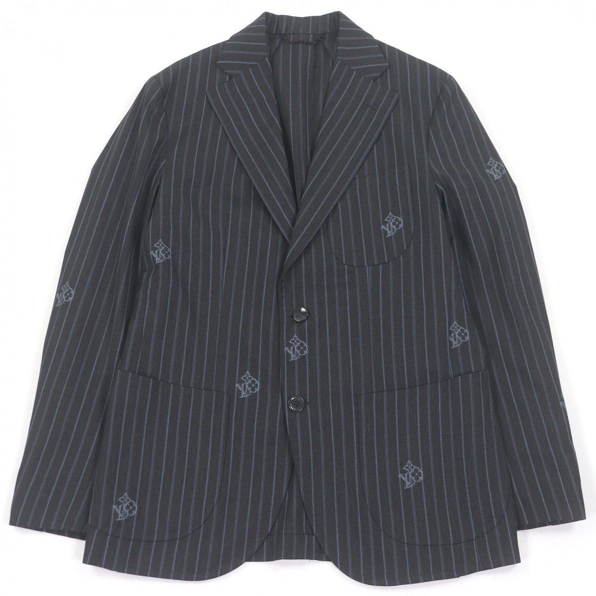 Louis Vuitton Lvlogo Monogram Striped Pattern Single Napolitana Jacket Tailored