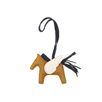 Hermes Pegase Pegasus PM Chai Black Nata Anyo-miro Brown Bag Charm