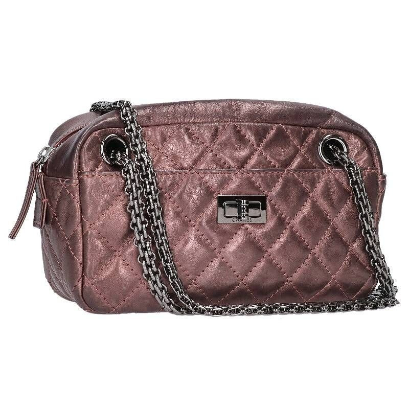 Chanel 2.55 Quilted Double Chain Camera Shoulder Bag