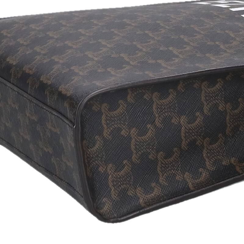 Celine Vertical Cabas Small Triomphe Logo Leather 2WAY Tote Bag Men's