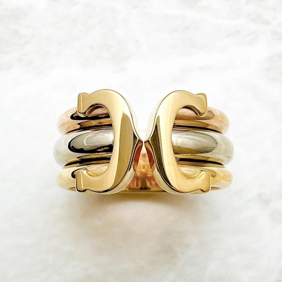 Cartier 2C Three Color Wide Ring 52 — view 5