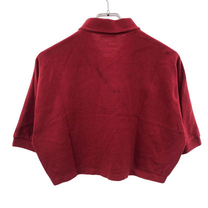 Saint Laurent Paris Cropped Short Sleeve Knit Polo Shirt 693291 Y36um 6258 Red S