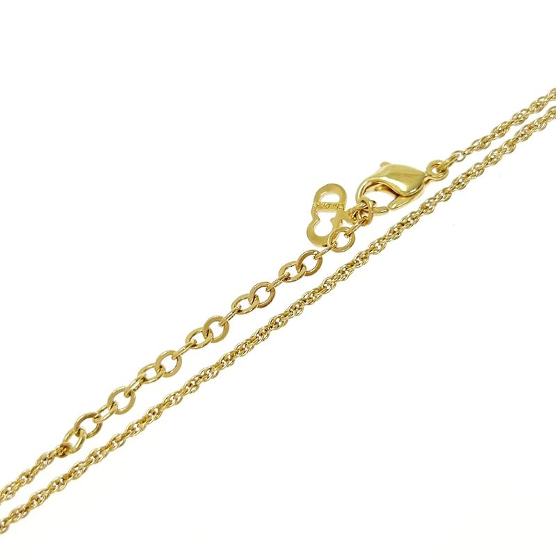 Christian Dior GP CD Logo Twist Circle Necklace Women's Gold 424328 Necklace