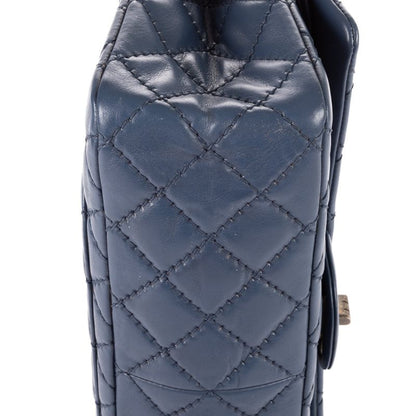 Chanel255 Double Flap Cobalt Calfskin Leather A