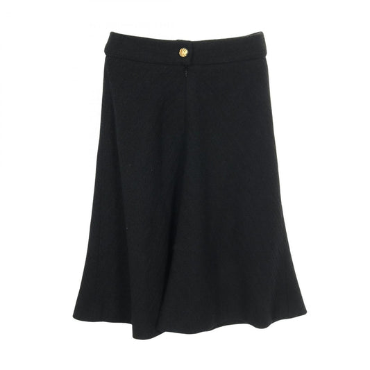 Chanel Skirt CC Logo Button Wool