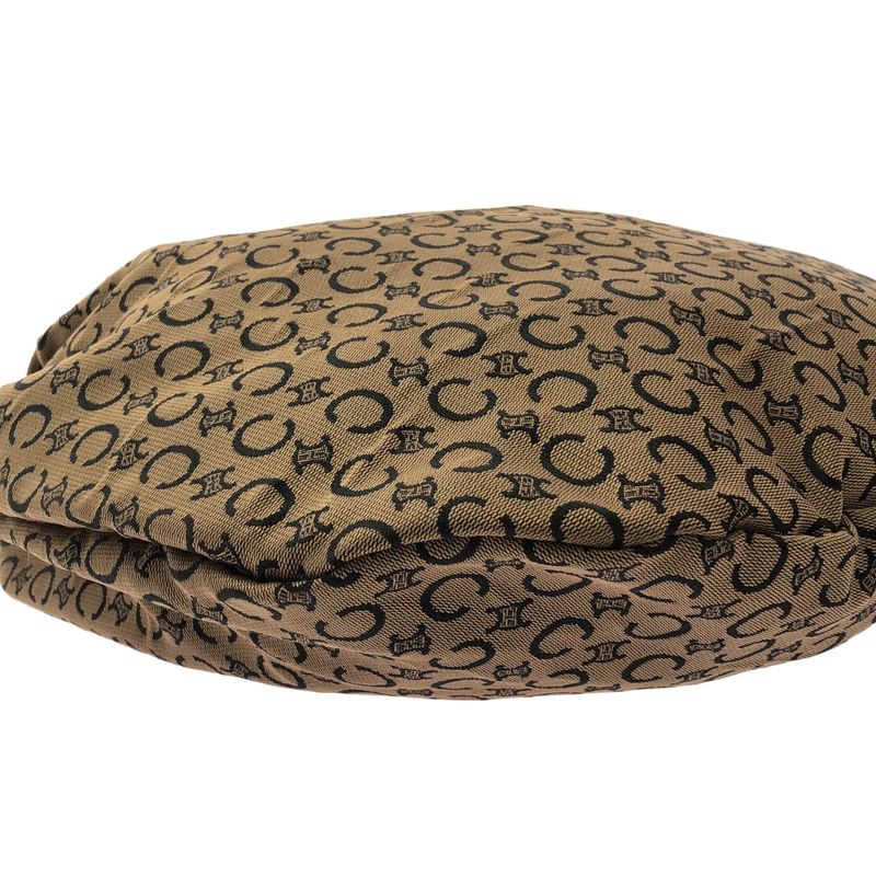 Celine - Macadam Pattern Circle Handle Canvas Handbag - Brown - Women