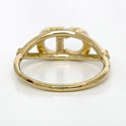 Christian Dior Logo Ring F21236 Gold Excellent Condition