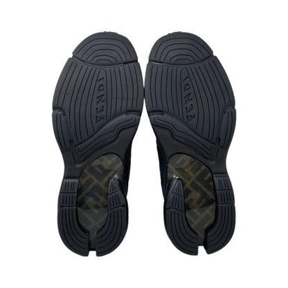 Fendi Sneakers 7e1555 6 Size Ff Logo Rubber Mesh Black Fendi