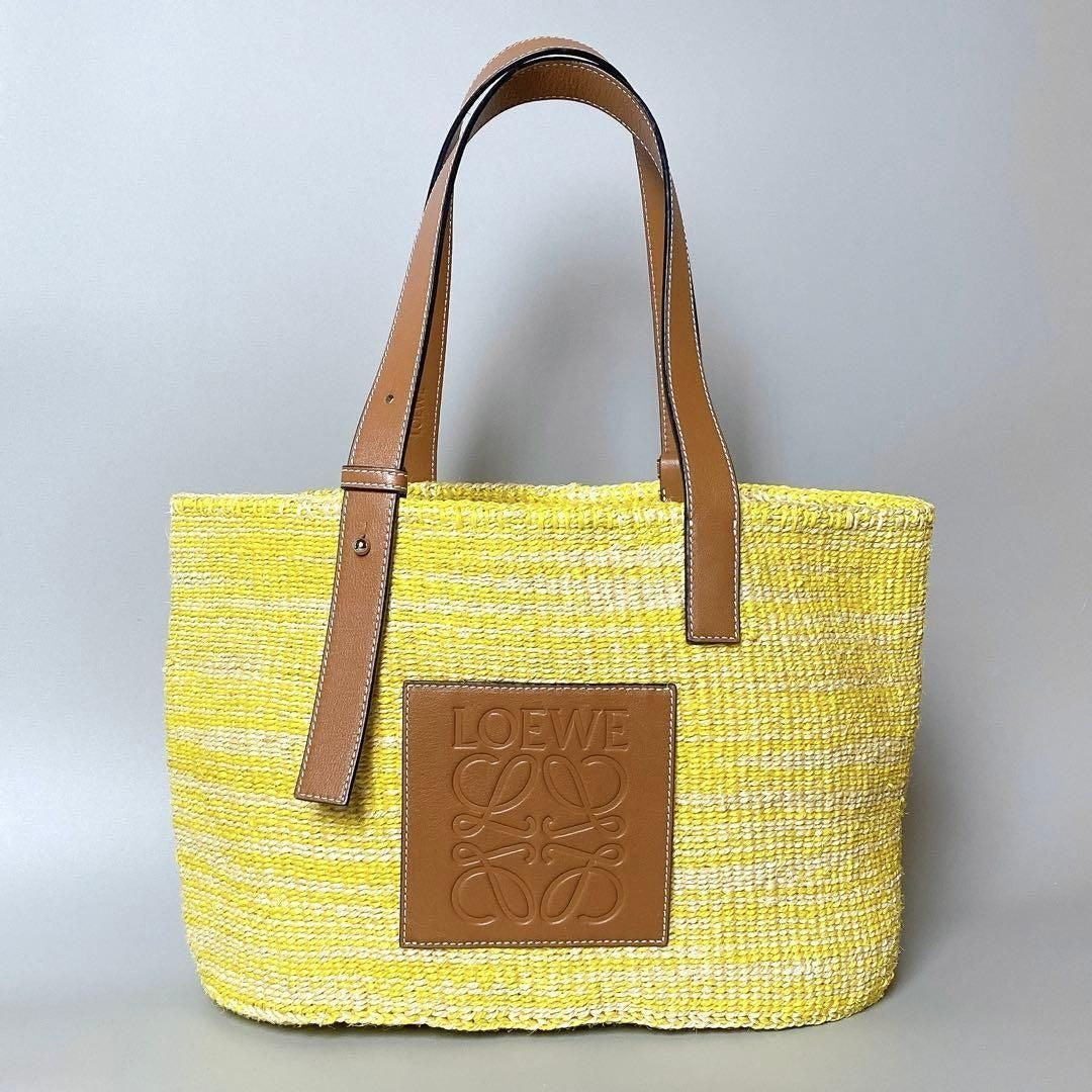 Loewe Anagram Basket Bag Square Yellow