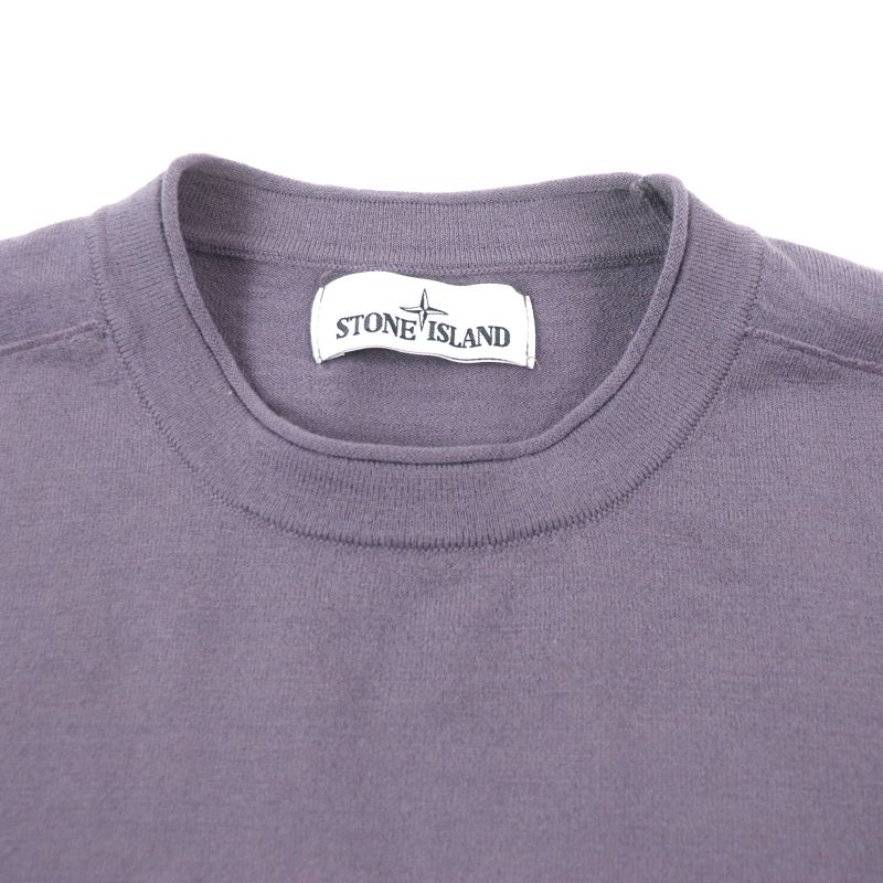 stone Island Stone Island 88% Wool Logo Patch Mock Neck Long Sleeve Knitwear