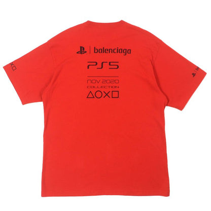 Balenciaga 21AW 651795 PS5 Playstation 5 100% Cotton Unifit Crew Neck Oversized