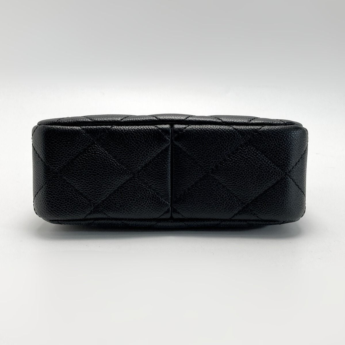 Chanel Cocomark Matelasse Chain Shoulder Bag As3830 Black Caviar Skin Heart