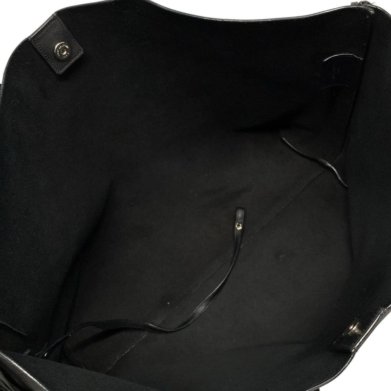 Saint Laurent Paris Tote Bag 410666 Black Fringe Leather