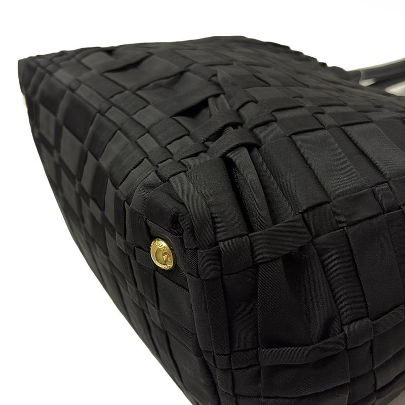 Prada Tote Bag - Black Braided Leather