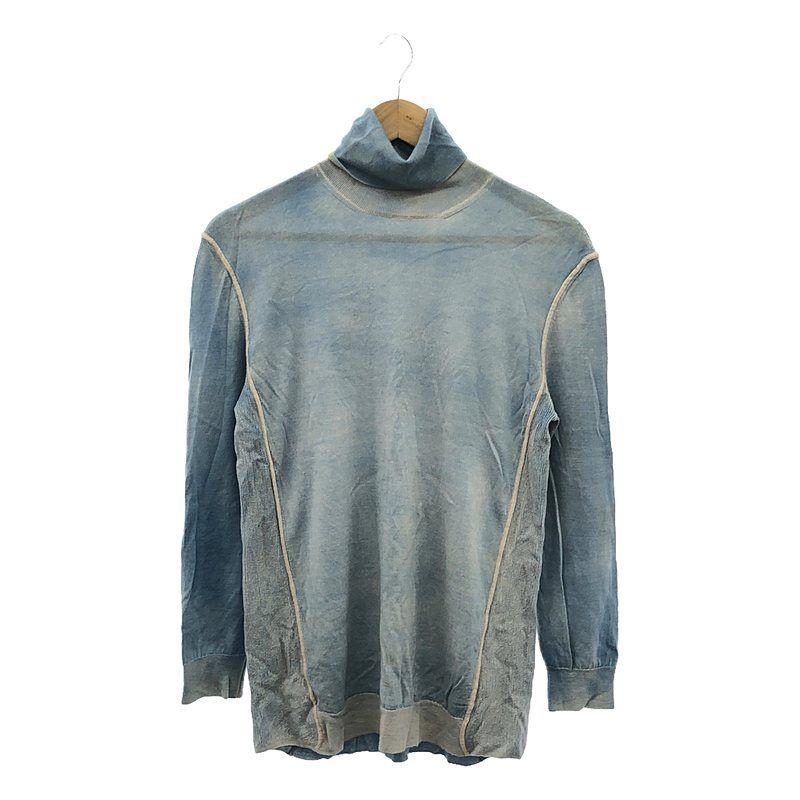 Bottega Veneta - Cashmere Silk Gradient Turtleneck Knit - 38 - Blue - Women's