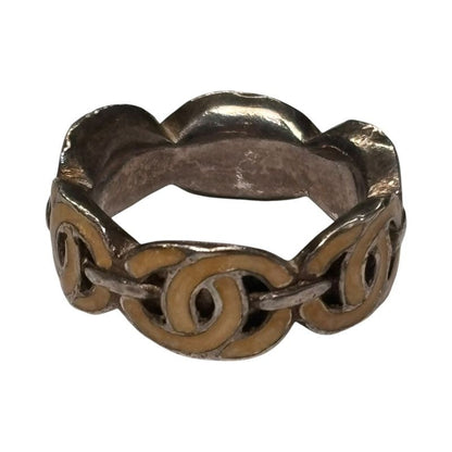 Chanel 00's Vintage Coco Mark Ring Size 13 Pink
