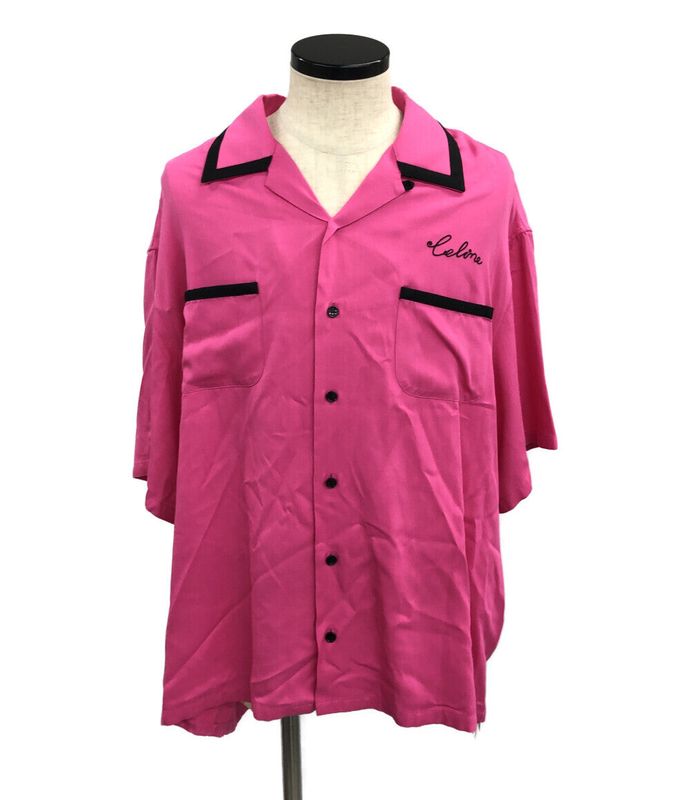 Celine Beautiful Open Collar Shirt Short Sleeve Shirt 2c831171s Men's Size 88a