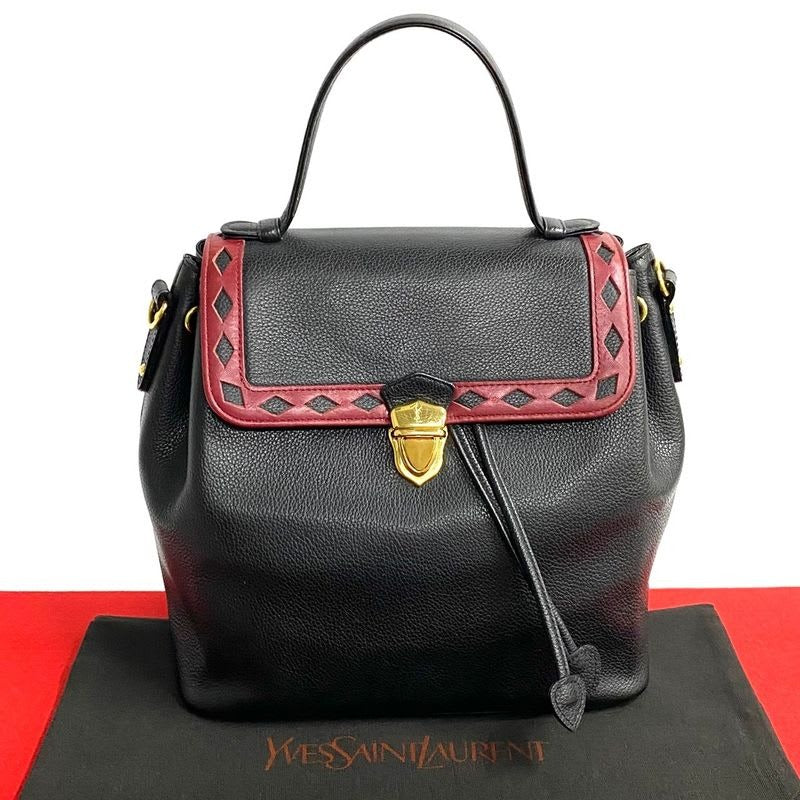 Yves Saint Laurent Vintage Logo Hardware Cutout Leather