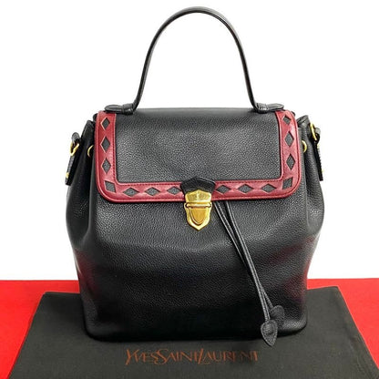 Yves Saint Laurent Vintage Logo Hardware Cutout Leather