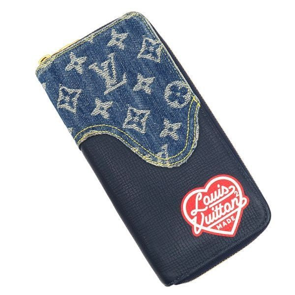 Louis Vuitton Monogram Denim Nigo Zippy Wallet Vertical