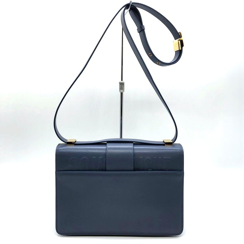 Dior Christian Dior 30 Montaigne Crossbody Shoulder Bag Blue Leather Women