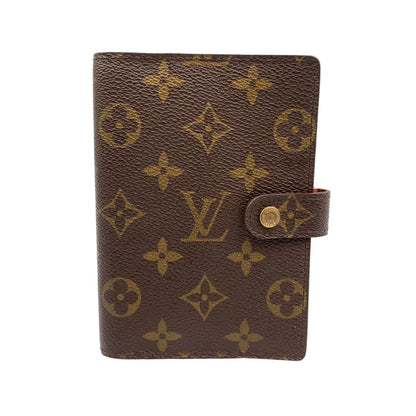 Louis Vuitton Agenda PM Monogram Brown Notebook Cover Gold