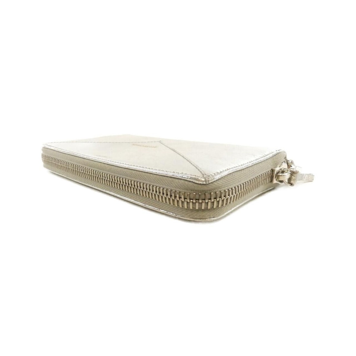 Balenciaga Paper Wallet Leather Silver — view 3