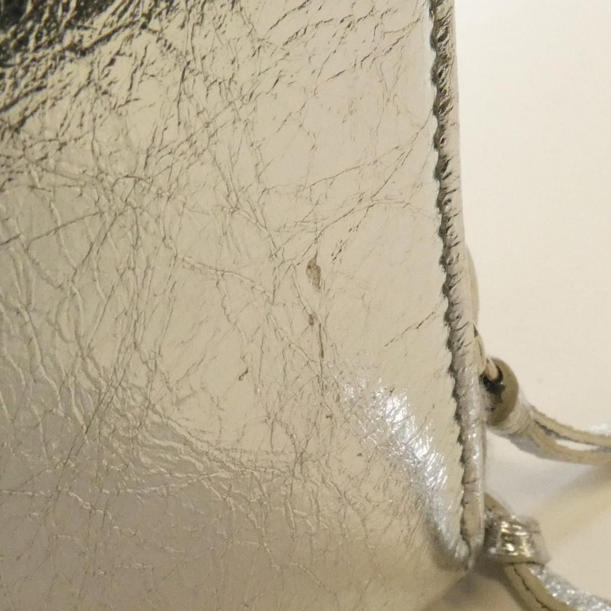 Balenciaga Paper Wallet Leather Silver — view 6