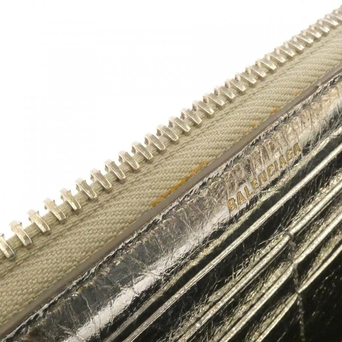 Balenciaga Paper Wallet Leather Silver — view 8
