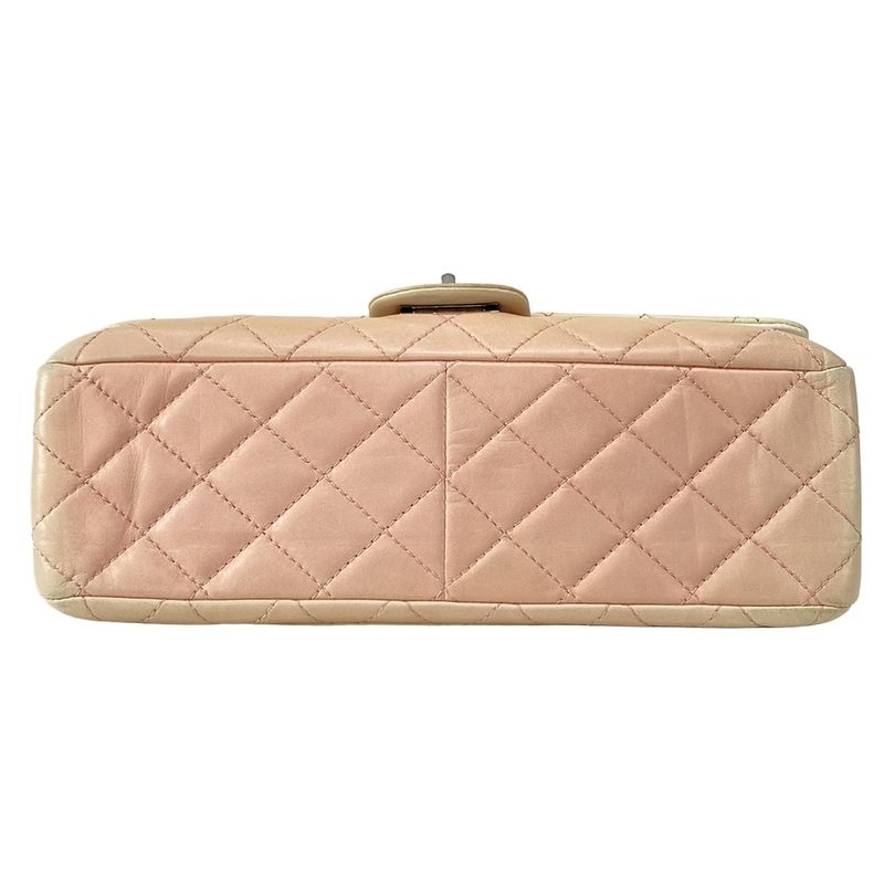 Chanel Shoulder Bag Double Flap Matelasse /255 Ivory And Light Pink Lambskin