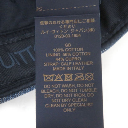 Louis Vuitton 2022 M7009l LV Logo Embroidery Baseball Cap Indigo Blue Made In