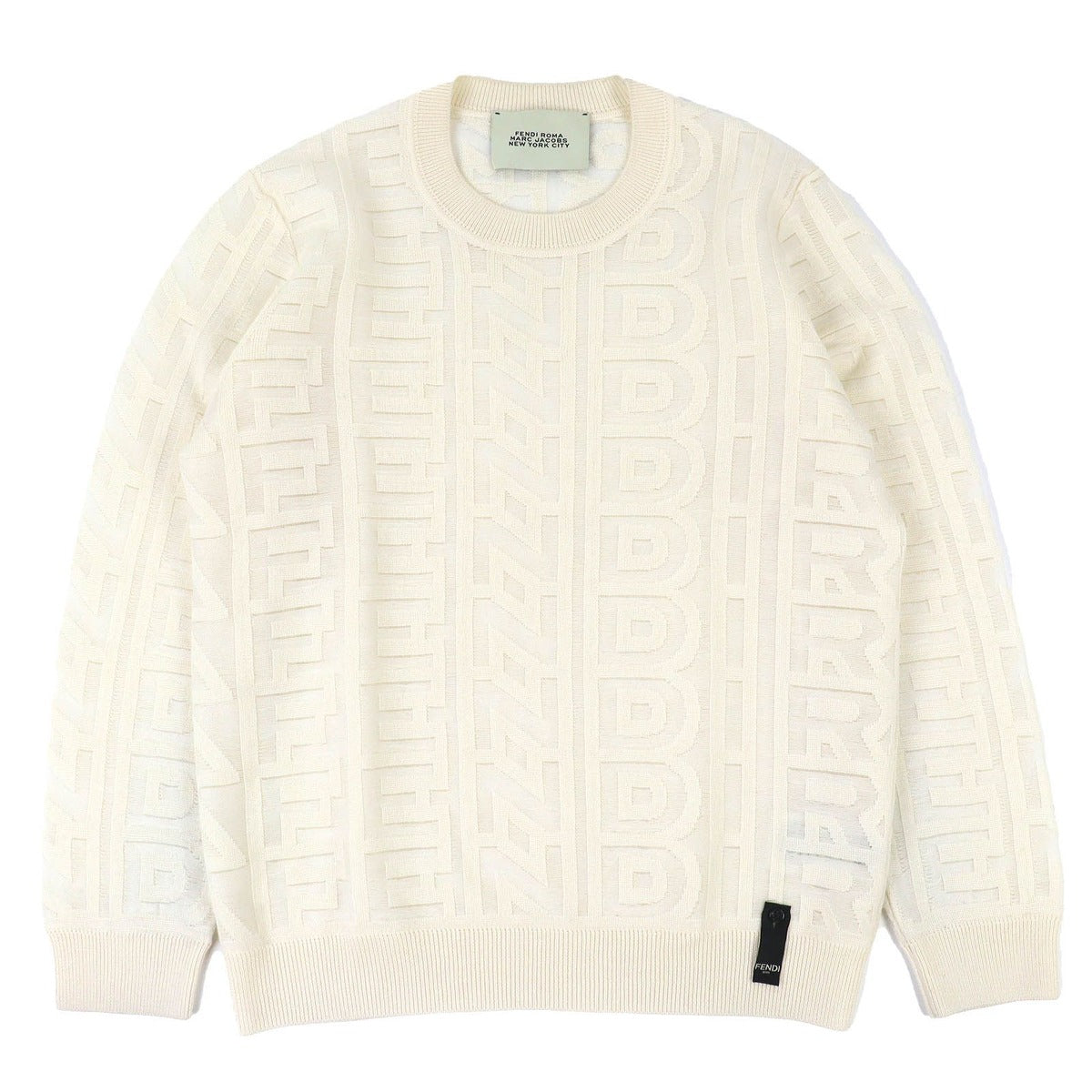 Fendi Ambx Wool Logo All Over Crew