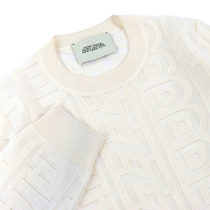 Fendi Ambx Wool Logo All Over Crew — view 3