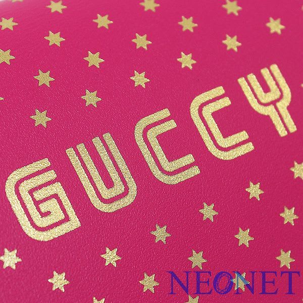 Gucci Guccy Sega Logo Leather Bifold Wallet Pink Box Bag