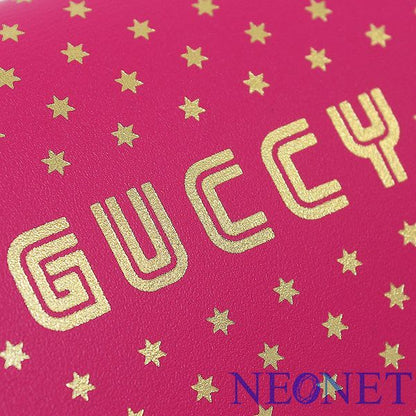 Gucci Guccy Sega Logo Leather Bifold Wallet Pink Box Bag